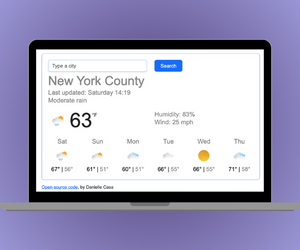 weather app page